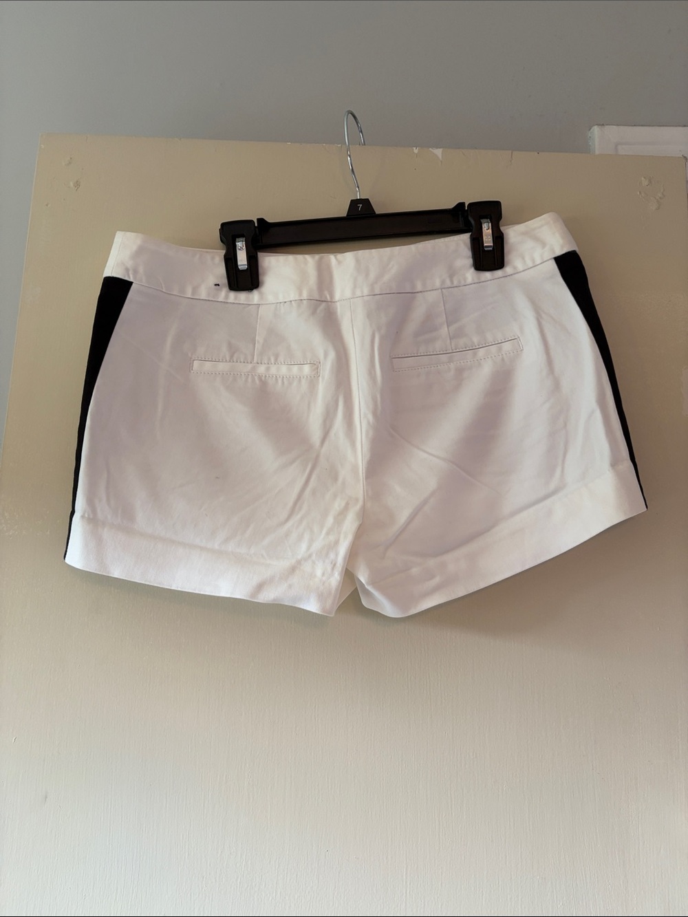 Express White low rise Shorts with Black Side Stripe - Picture 2 of 2